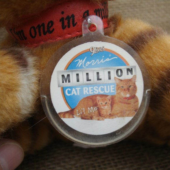 Vintage Orange Tabby Cat Stuffed Toy Morris' Million Cat Rescue 9 Lives - Picture 3 of 16